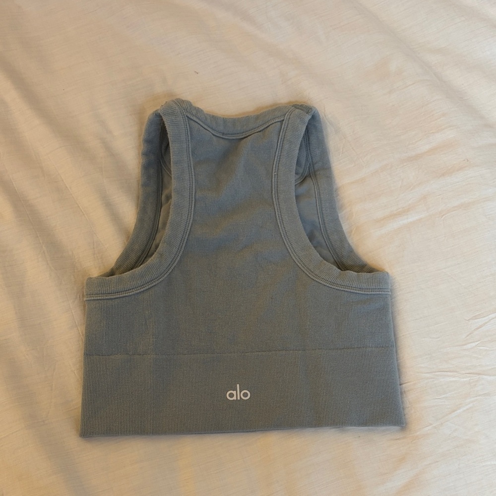 Alo light grey cropped tank top